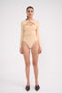 Neck And Chest Detailed Snap Crotch Body With Long Sleeves